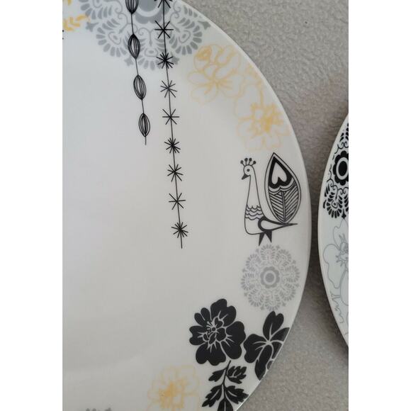 Set 2 GVD Flierdt PPD Germany PLATES Russian Dolls Black White Peacock Asian - Picture 3 of 8